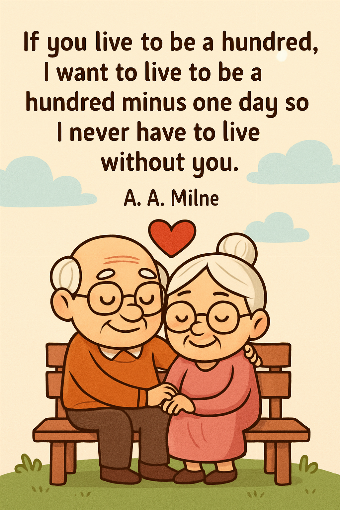 A cartoon representation of a saying by A.A. Milne