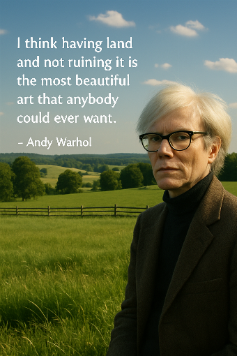 A photographic representation of a saying by Andy Warhol