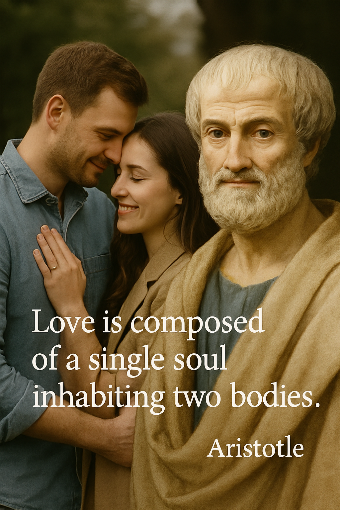 A photographic representation of a saying by Aristotle