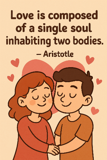 A cartoon representation of a saying by Aristotle