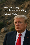 A photo-realistic thumbnail linking to a saying by Donald Trump
