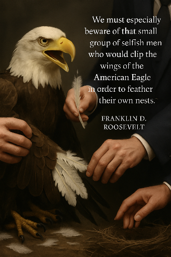 A photographic representation of a saying by Franklin D. Roosevelt